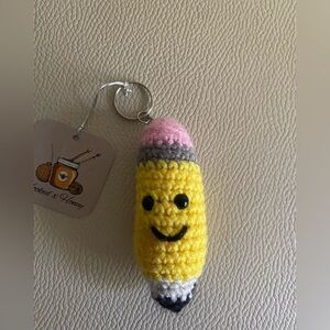 Nwt crocheted pencil keychain